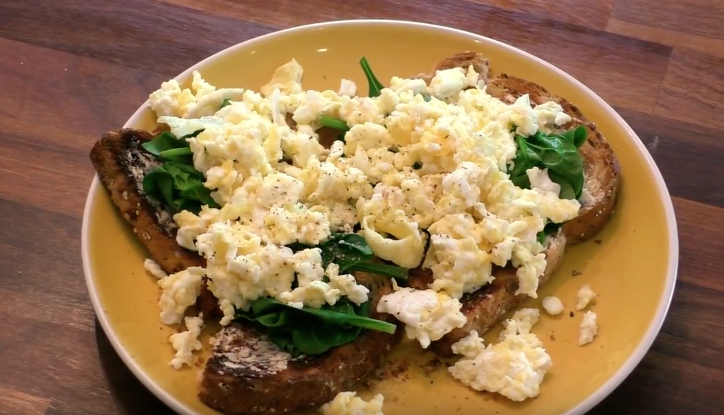 Scrambled egg breakfast